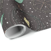 Rustikales Vintag Twig Weihnachtsgeschmack Geschenkpapier (Rolleneckpunkt)