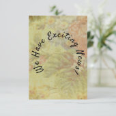 Rustikales Vintage-Blumen-Save-the-Date (Stehend Vorderseite)