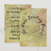Rustikales Vintage-Blumen-Save-the-Date (Vorne/Hinten)