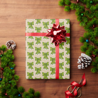 Rustikales Vintage-Bogen-Weihnachtsmuster Geschenkpapier