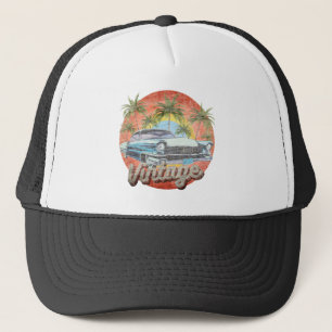 Rustikales Vintage Car Sommerurlaub Truckerkappe