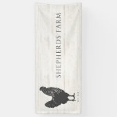 Rustikales Vintage-Hahn-Farm-Logo-Schürze Banner (Vertikal)