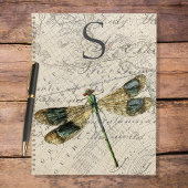 Rustikales Vintage-Libellen-Monogramm Planer