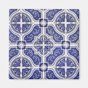 Rustikales Vintage-Portugiesisches Fliesenmuster - Magnet