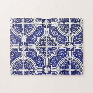 Rustikales Vintage-Portugiesisches Fliesenmuster - Puzzle