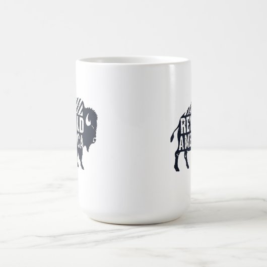 Rustikales Vintages Amerika Bison Kaffeetasse (Mittel)