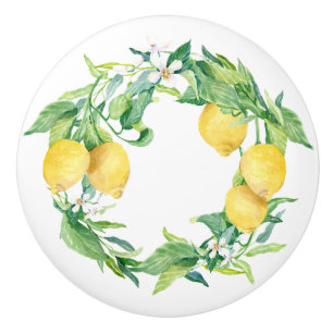Rustikales Vintages Bauernhaus Lemon Flora und Fau Keramikknauf