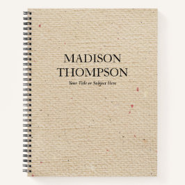 Rustikales Vintages Beige Papier modern & altmodis Notizblock