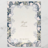 Rustikales Vintages Blume Blumenmenü Menükarte (Rückseite)