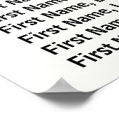 Rustikales Vintages Blumenposter Poster (Ecke)