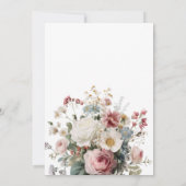 Rustikales Vintages bohobardenes Brautparty Einladung (Rückseite)