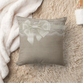 Rustikales Vintages Burlap & Lace Kissen (Decke)