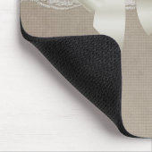 Rustikales Vintages Burlap & Lace Mousepad (Ecke)