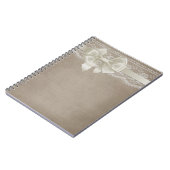 Rustikales Vintages Burlap & Lace Notizblock (Linke Seite)