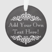 Rustikales Vintages Chalkboard kundenspezifisch Pe Ornament (Vorderseite)