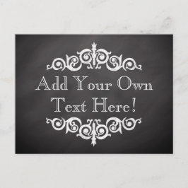 Rustikales Vintages Chalkboard kundenspezifisch Pe Postkarte