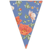 Rustikales Vintages dekoratives Blumenmuster Wimpelkette (Dritte Fahne)