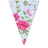 Rustikales Vintages dekoratives Blumenmuster Wimpelkette (Zweite Fahne)