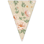 Rustikales Vintages dekoratives Blumenmuster Wimpelkette (Erste Fahne)