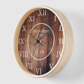 Rustikales, Vintages, dunkles Holzfamilienhaus Uhr (Winkel)