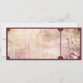 Rustikales Vintages Filmticket mit UAWG QR-Code Einladung (Rückseite)