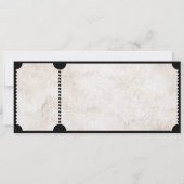 Rustikales Vintages Filmticket mit UAWG QR-Code Einladung (Rückseite)