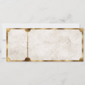 Rustikales Vintages Filmticket mit UAWG QR-Code Einladung (Rückseite)