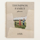 Rustikales Vintages Foto Monatlich Planer (Vorderseite)