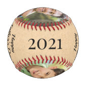 Rustikales Vintages Foto Vatertag Baseball (Rückseite)