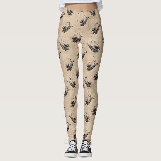Rustikales Vintages Ghost-Muster (2) Leggings (Vorderseite)