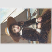 Rustikales Vintages Girl Boat Ocean Decoupage Seidenpapier (Vorderseite)