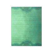 Rustikales Vintages Grüngeflecht Notizblock (Rotiert)