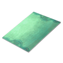 Rustikales Vintages Grüngeflecht Notizblock