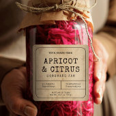 Rustikales, Vintages, hausgemachte Jam Jar Square Quadratischer Aufkleber