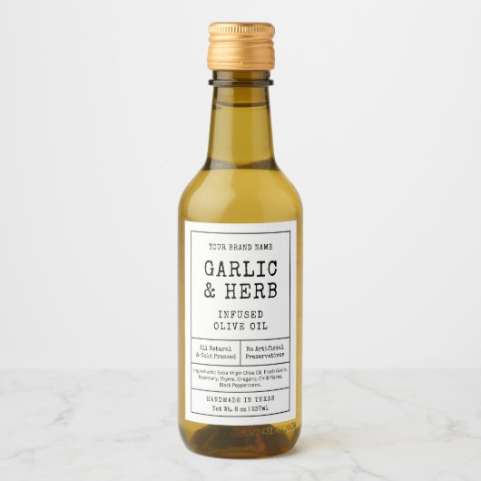 Rustikales Vintages hausgemachtes Etikett für Flas (Vorderseite)