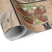 Rustikales Vintages Hirsch Geschenkpapier (Rolleneckpunkt)