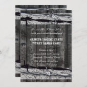 Rustikales Vintages Hochzeitsband Einladung (Vorne/Hinten)