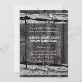 Rustikales Vintages Hochzeitsband Einladung (Vorderseite)