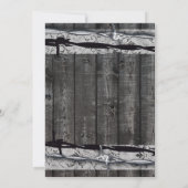 Rustikales Vintages Hochzeitsband Einladung (Rückseite)