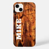 Rustikales Vintages Holz und Individuelle Name, Mi Case-Mate iPhone Hülle (Rückseite)