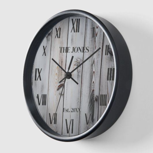 Rustikales, Vintages Holzhaus Uhr (Winkel)