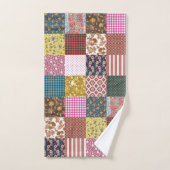 Rustikales Vintages Ländermuster Badhandtuch Set (Handtuch)