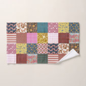 Rustikales Vintages Ländermuster Badhandtuch Set (Handtuch)