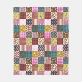 Rustikales Vintages Ländermuster Fleecedecke