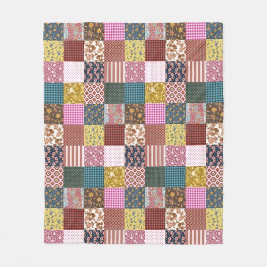 Rustikales Vintages Ländermuster Fleecedecke (Vorderseite)