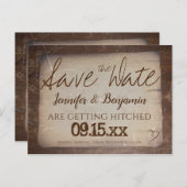 Rustikales Vintages Landherz Ankündigungspostkarte (Vorne/Hinten)