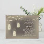 rustikales Vintages Maurerkirschen Brautparty Einladung (Stehend Vorderseite)