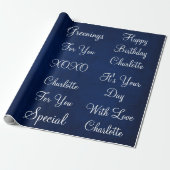 Rustikales Vintages Meeresweiße Velvet Personalisi Geschenkpapier (Ungerollt)