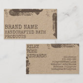 Rustikales Vintages, modernes, gestörtes Cooles Kr Visitenkarte (Vorne/Hinten)