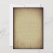 Rustikales Vintages Papier Blühe Hochzeitseinladun Einladung (Rückseite)
